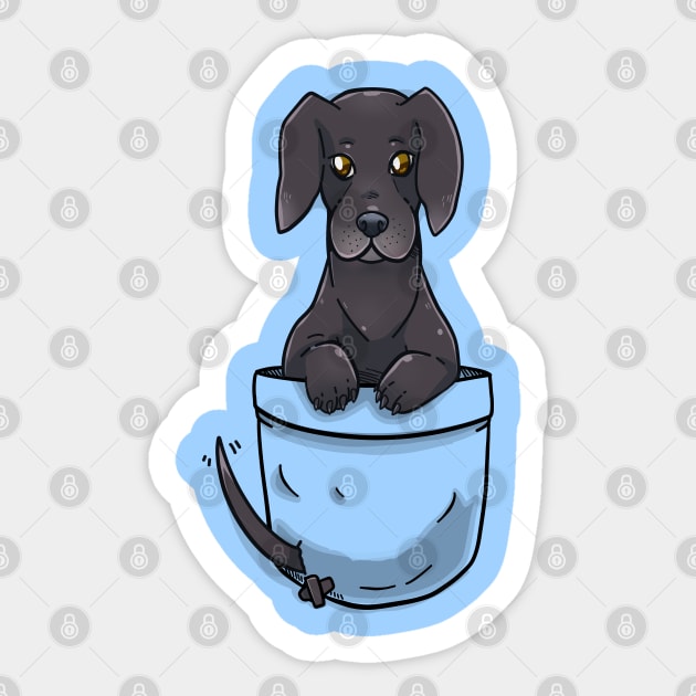 Pocket Cute Great Dane Dog Sticker by TechraPockets